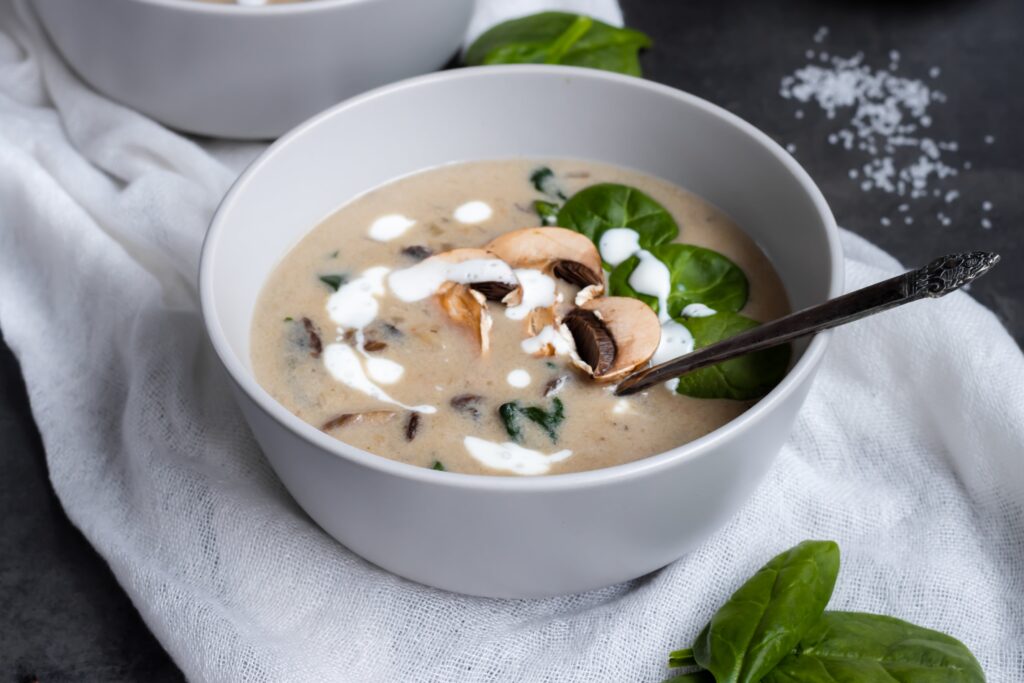 sopa con proteína en polvo